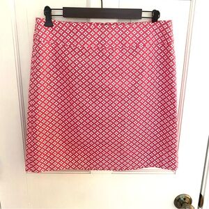 Talbots Pink Geometric Women's Skirt, Size 8